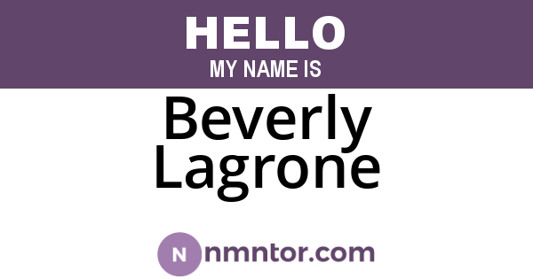 Beverly Lagrone