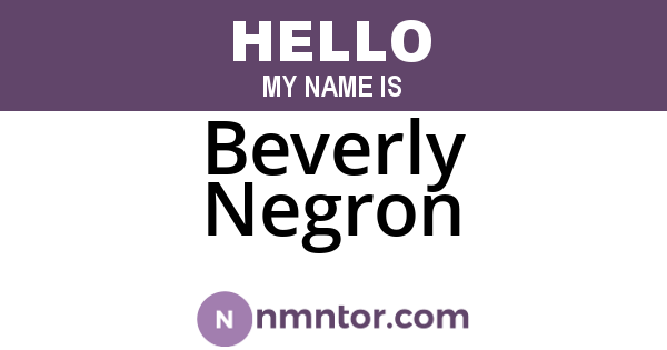 Beverly Negron