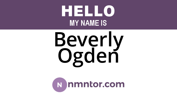Beverly Ogden