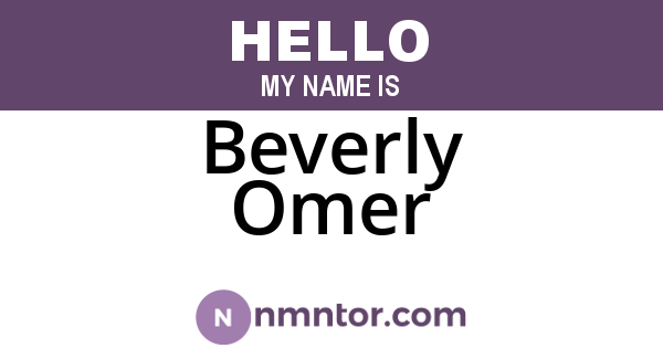 Beverly Omer