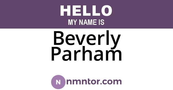 Beverly Parham
