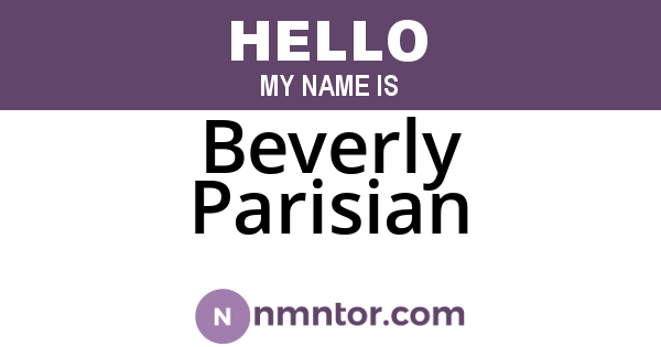 Beverly Parisian