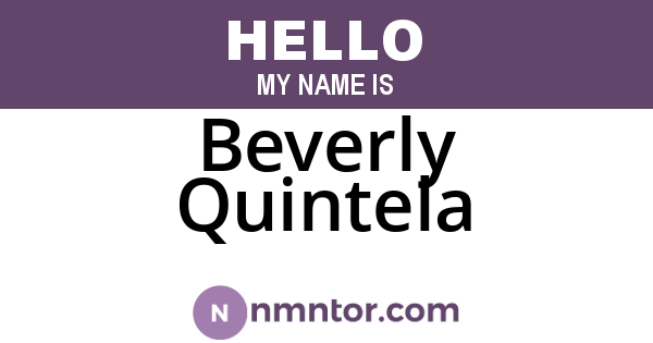 Beverly Quintela