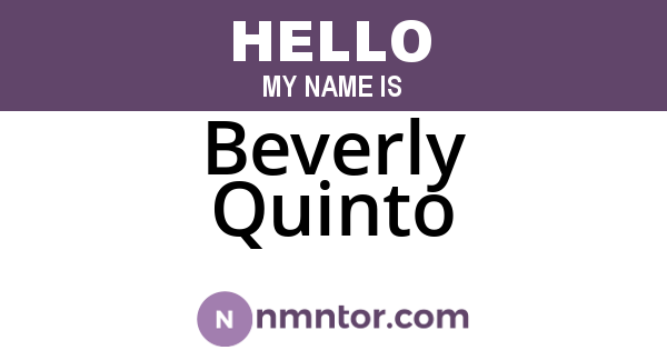 Beverly Quinto