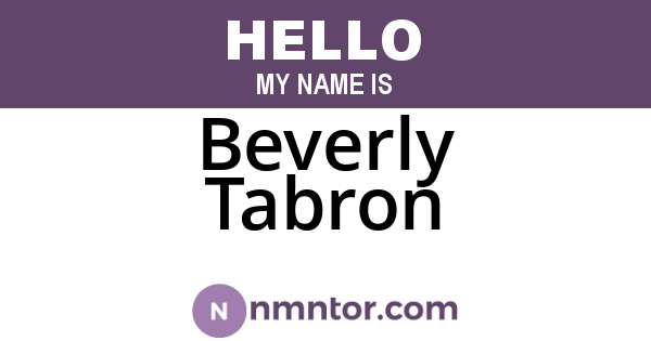 Beverly Tabron