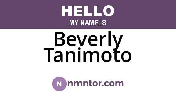 Beverly Tanimoto