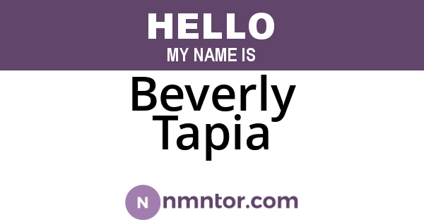 Beverly Tapia