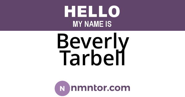 Beverly Tarbell