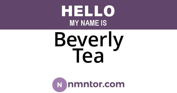 Beverly Tea