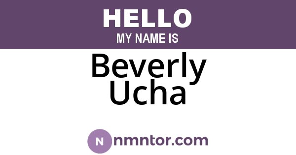 Beverly Ucha