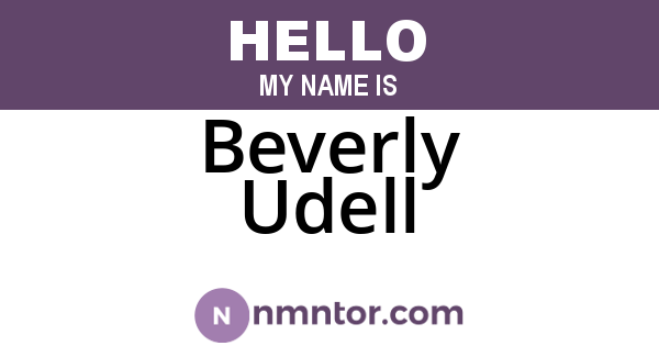 Beverly Udell