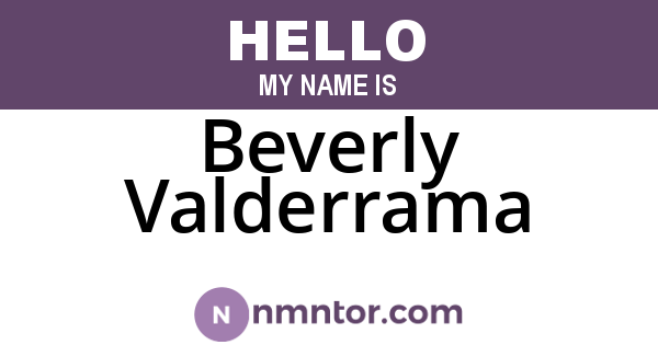 Beverly Valderrama