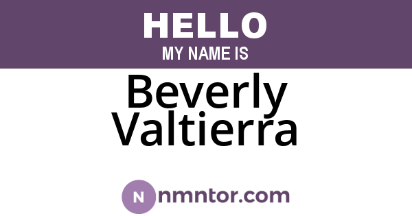 Beverly Valtierra