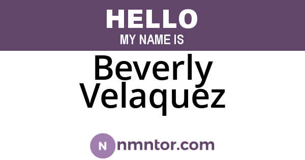 Beverly Velaquez