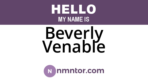 Beverly Venable