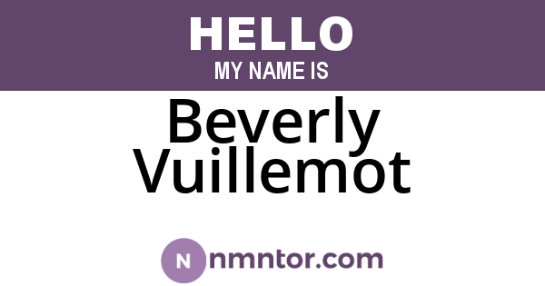Beverly Vuillemot