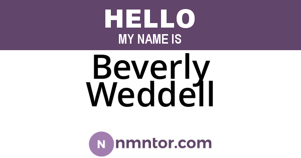 Beverly Weddell