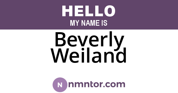 Beverly Weiland