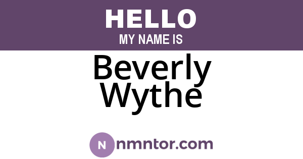 Beverly Wythe