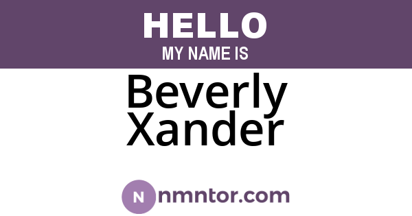 Beverly Xander