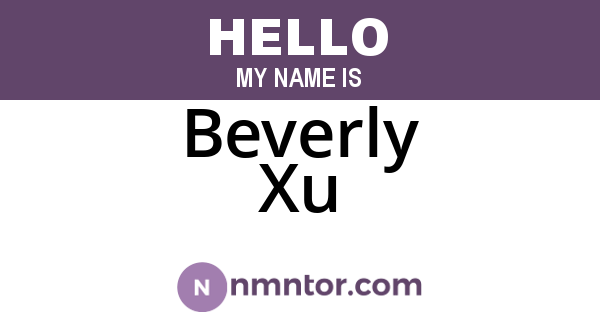 Beverly Xu