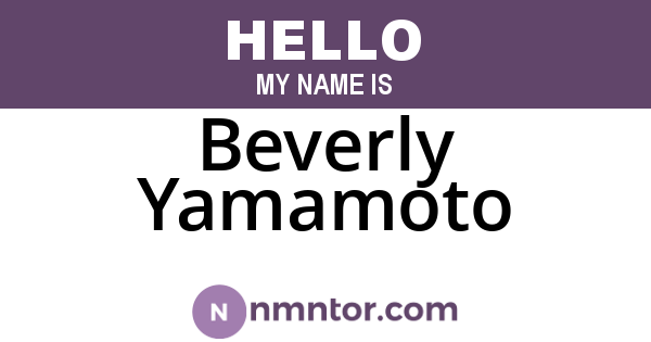 Beverly Yamamoto