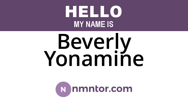 Beverly Yonamine