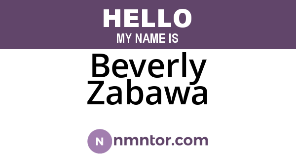 Beverly Zabawa