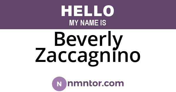 Beverly Zaccagnino