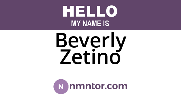 Beverly Zetino