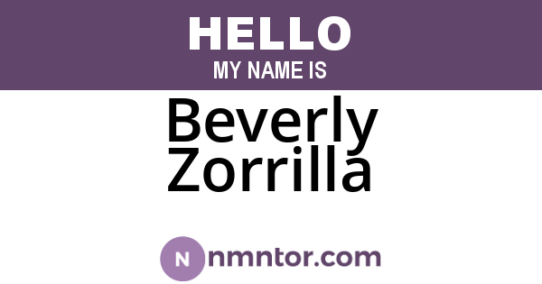 Beverly Zorrilla