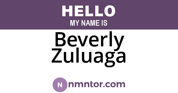 Beverly Zuluaga