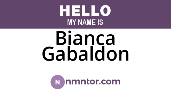 Bianca Gabaldon