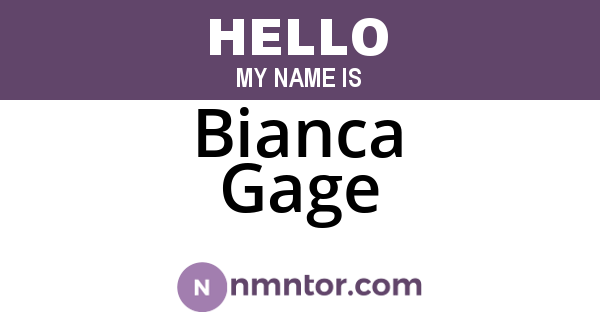 Bianca Gage