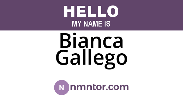 Bianca Gallego