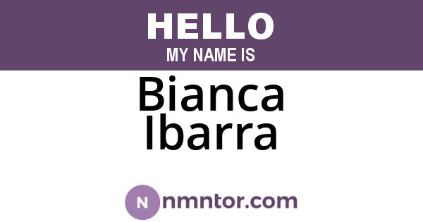 Bianca Ibarra