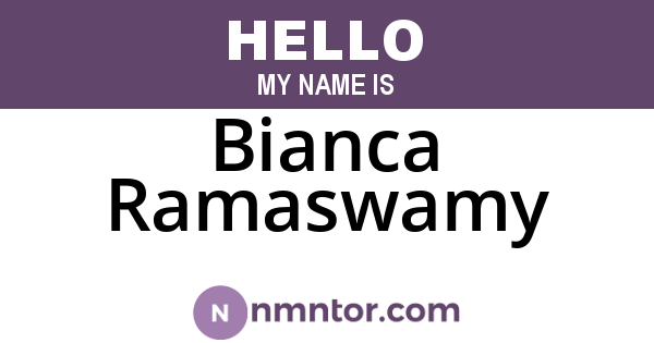 Bianca Ramaswamy