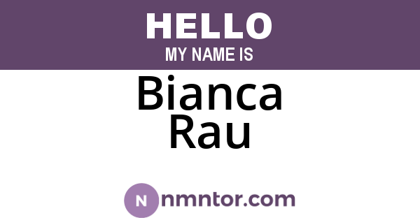 Bianca Rau