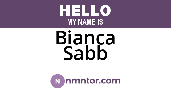 Bianca Sabb