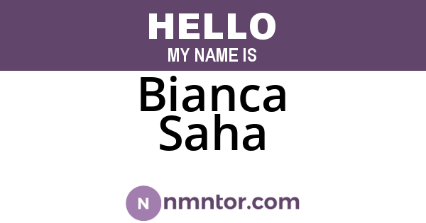 Bianca Saha