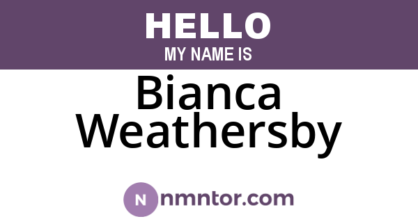 Bianca Weathersby