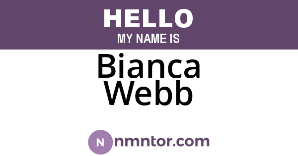 Bianca Webb