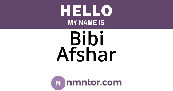 Bibi Afshar
