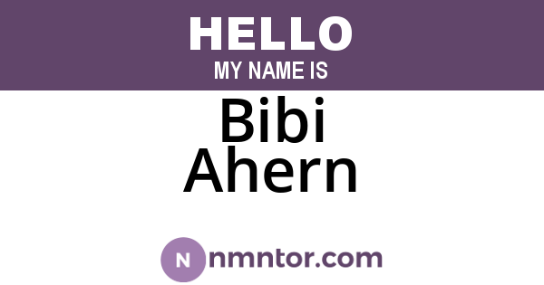 Bibi Ahern