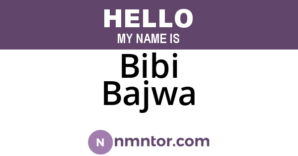Bibi Bajwa