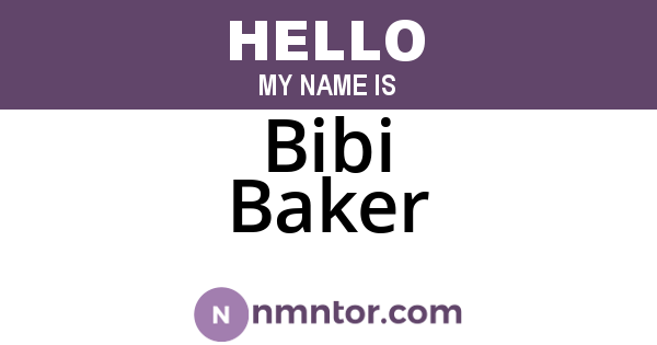 Bibi Baker