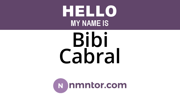 Bibi Cabral