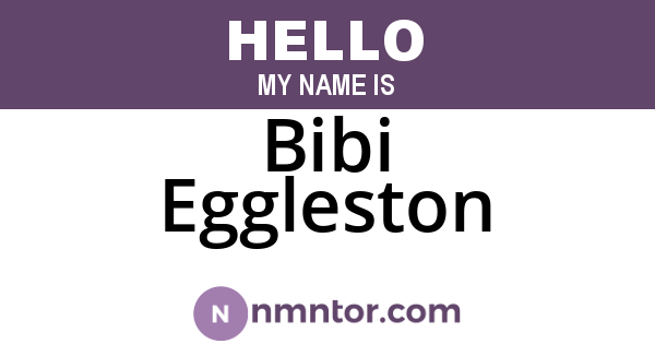 Bibi Eggleston