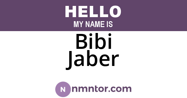 Bibi Jaber