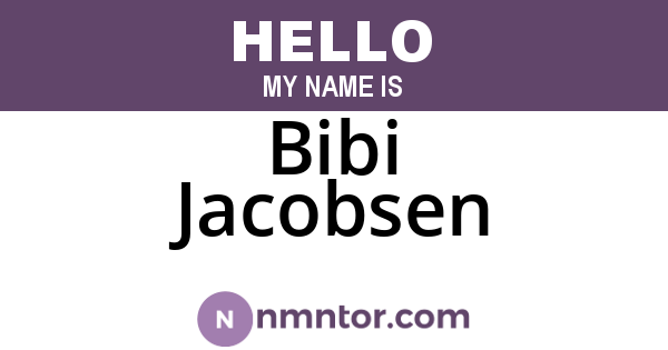 Bibi Jacobsen